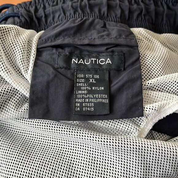 Nautica Classic Blue Nylon Swim Trunks sz XL EUC - Picture 5 of 5
